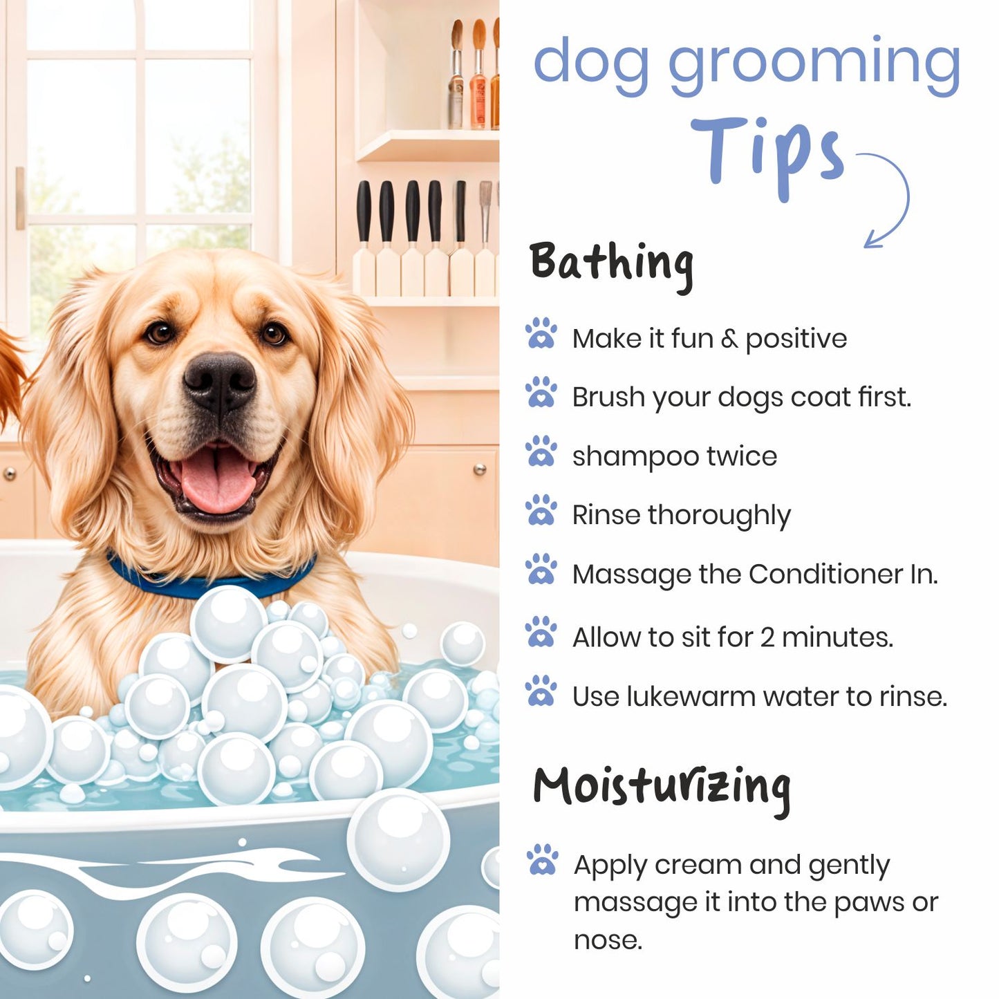 Poodle 5-in-1 Dog Shampoo + Conditioner + Paw Cream ( Combo Pack of 3) | Coconut Oil & Oatmeal | Natural Grooming Set for Dogs & Puppies | Moisturizing, Deodorizing & Anti-Itch Care