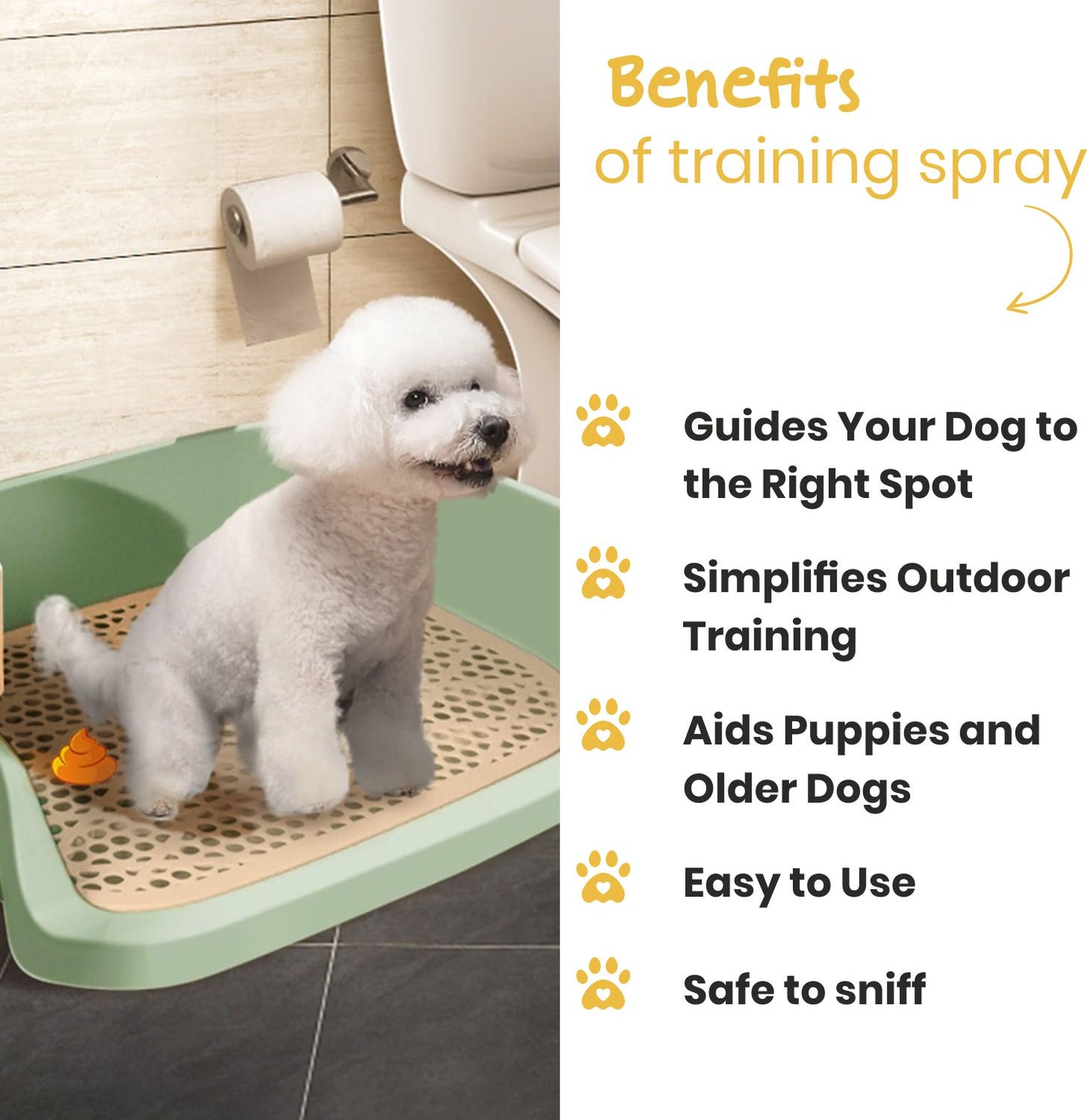 Poodle Potty Training Spray for Dogs | 200ml | Puppy Potty Training Aid, Dog Potty Spray for Indoor & Outdoor Use, Pet Toilet Training Spray for Puppies & Adult Dogs – Pack of 1