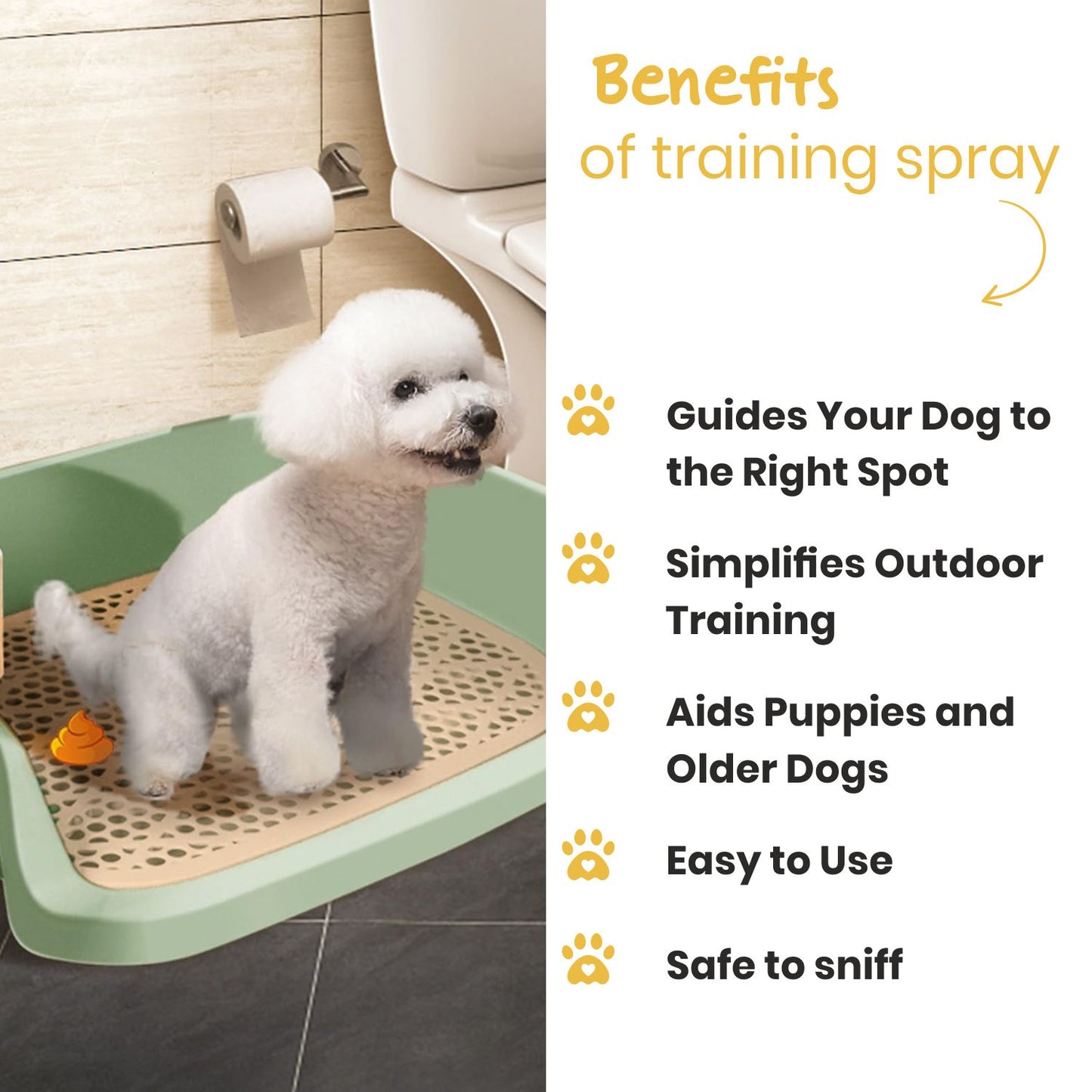 Poodle-5-in-1-Benefits-Dog-Shampoo 300ml + Puppy Potty Training Spray 200ml (Combo Set  2-in-1) - Healthy Coat and Puppy Training | OATMEAL AND COCONUT OIL | PLANT BASED